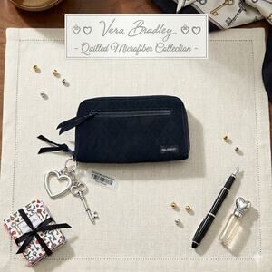 Vera Bradley Quilted Microfiber RFID Wristlet Wallet